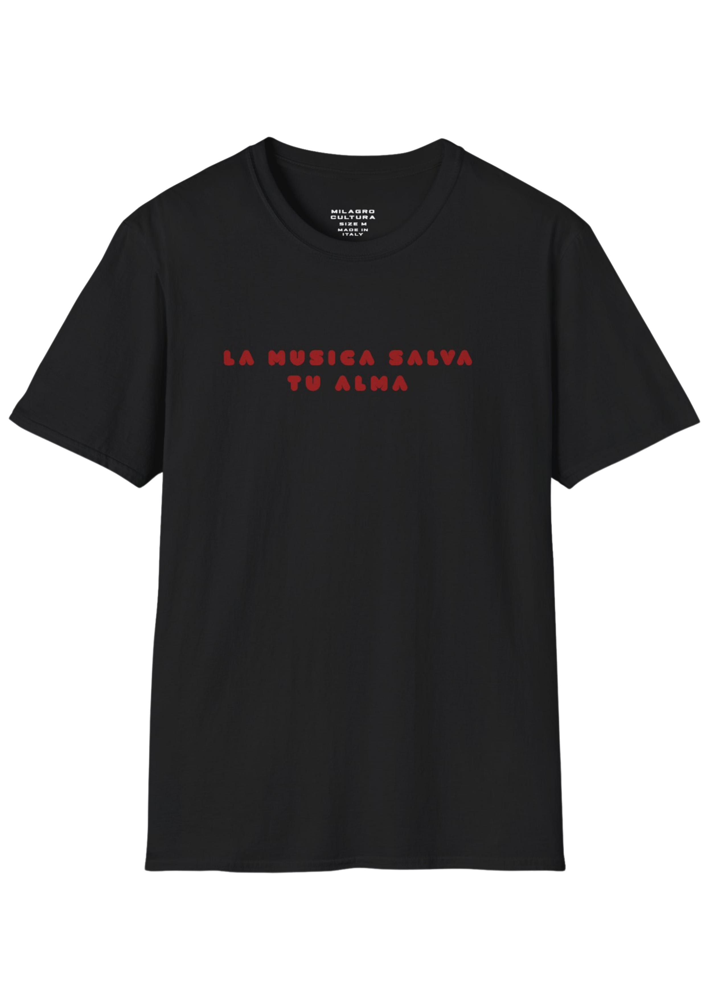 LA MUSICA SALVA TU ALMA, rossa/nera