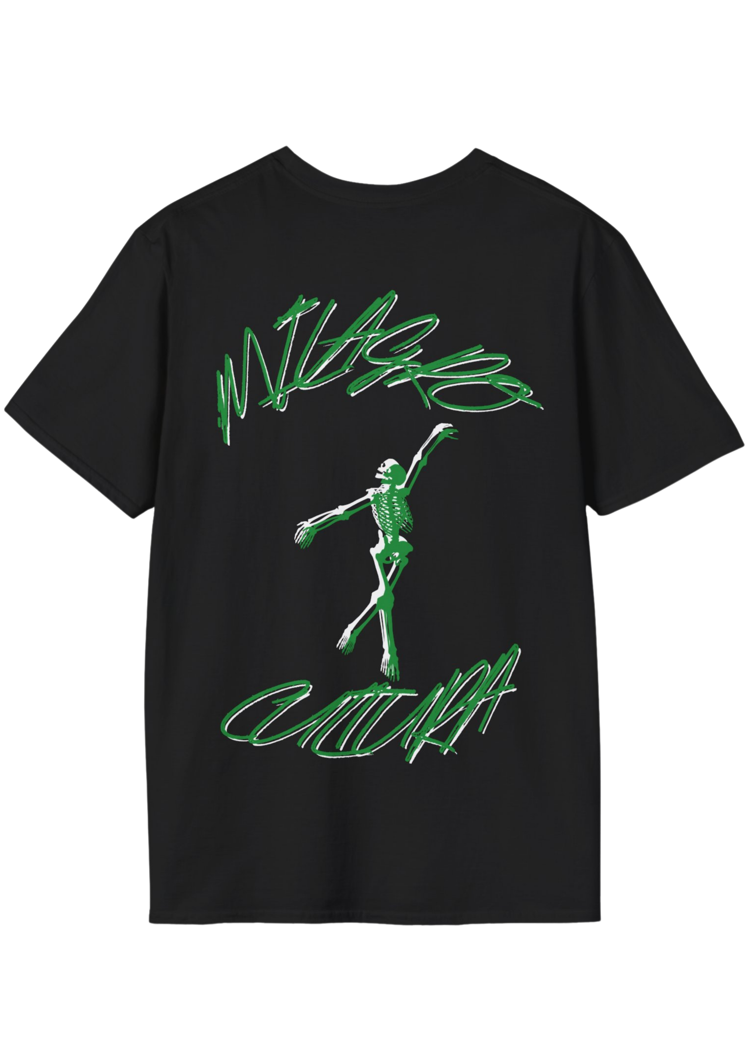 SCHELETRO DANZANTE, verde,bianco/nero