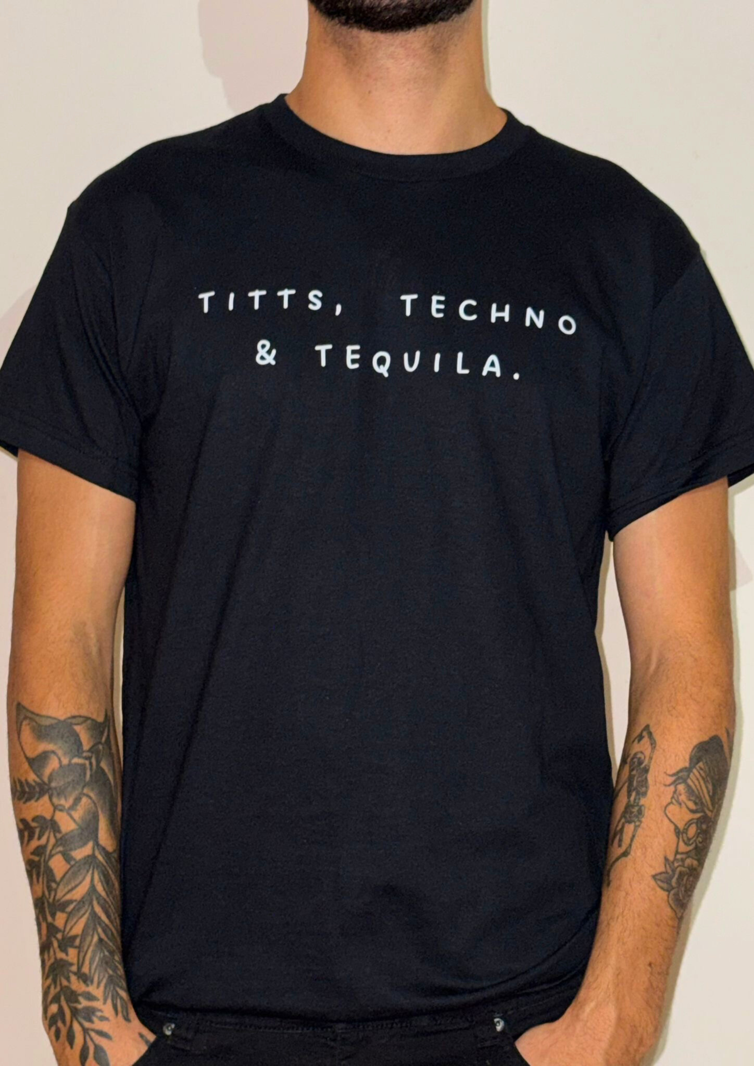TITTS,TECHNO & TEQUILA, bianca/nera