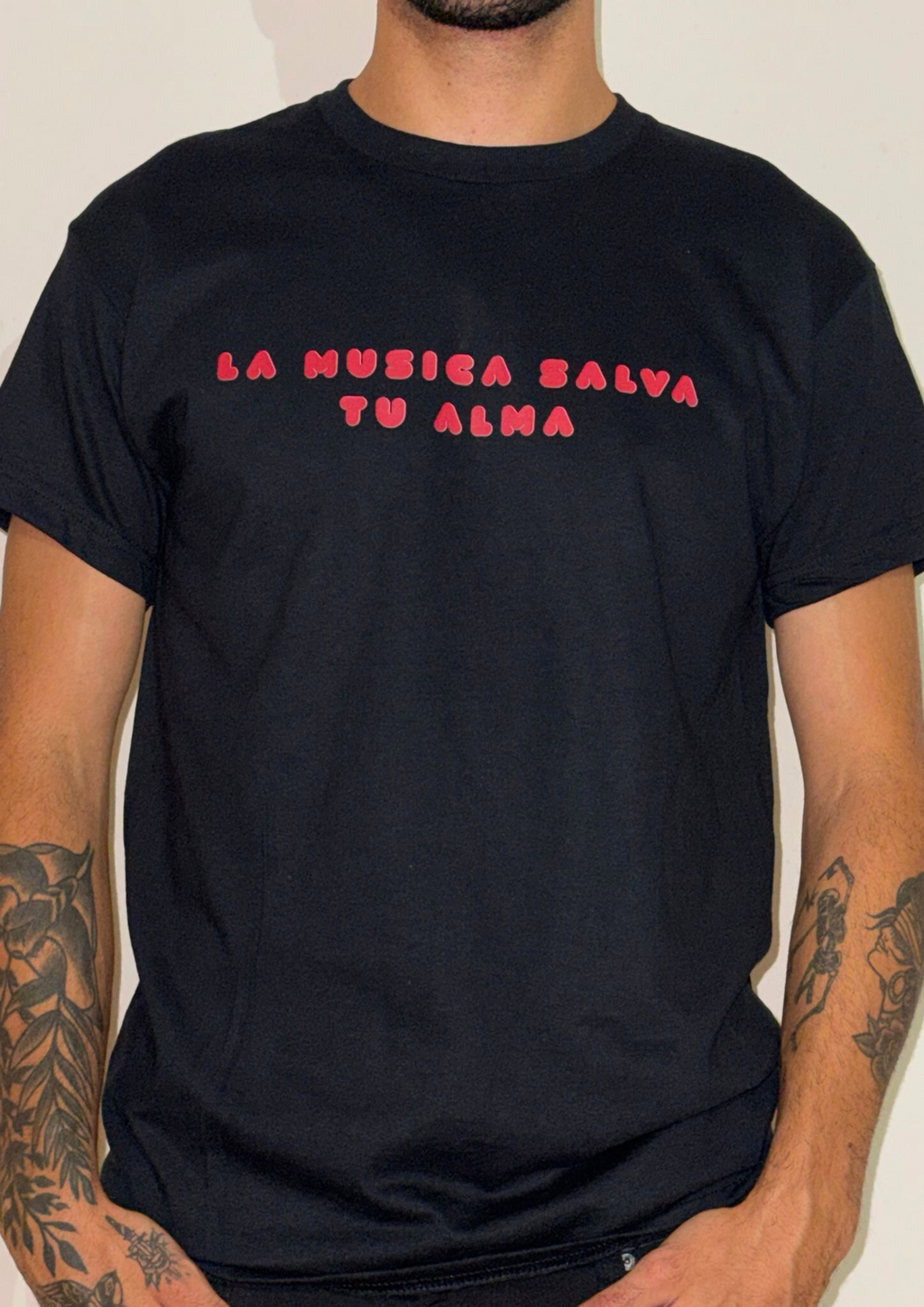 LA MUSICA SALVA TU ALMA, rossa/nera