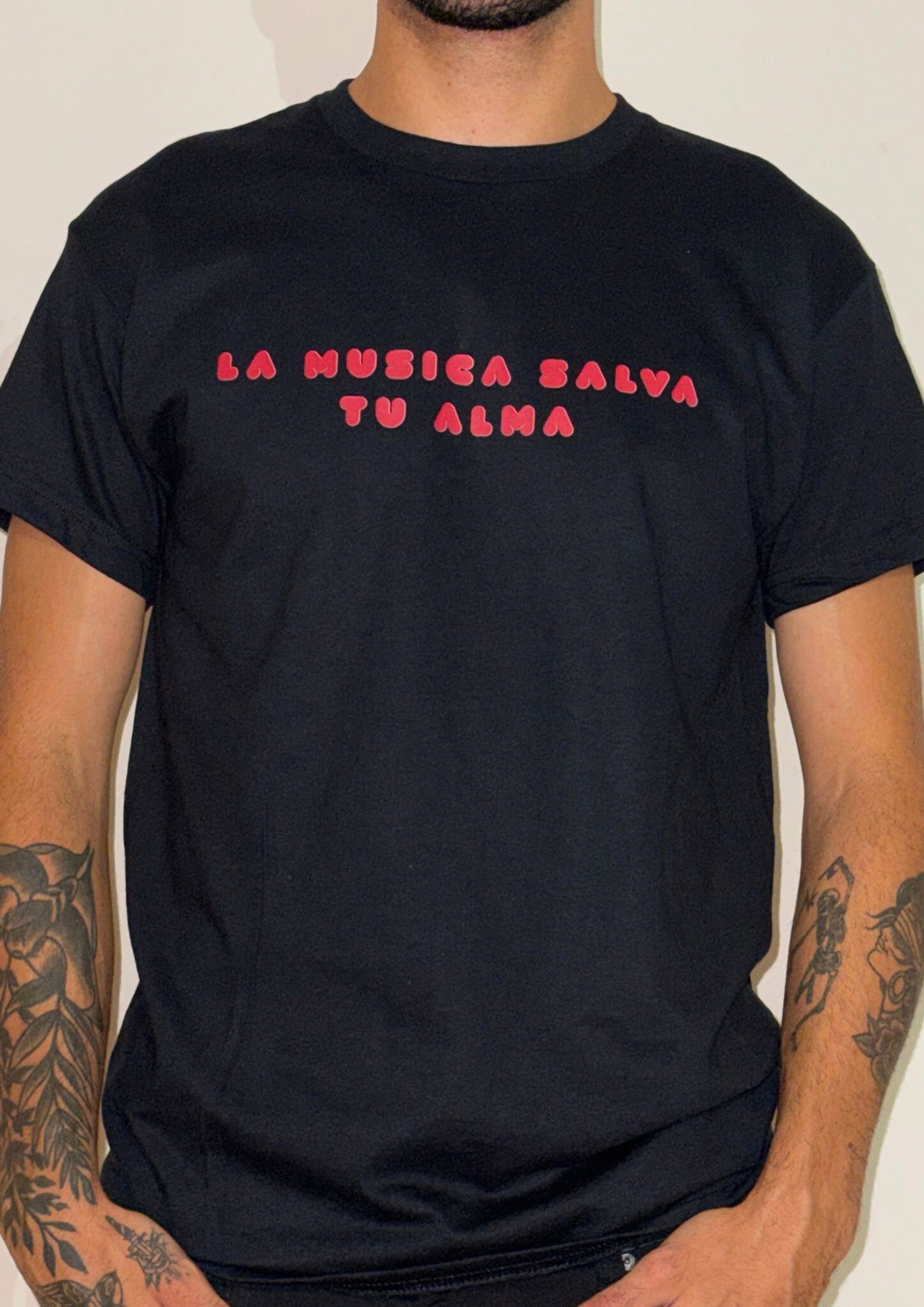LA MUSICA SALVA TU ALMA, rossa/nera