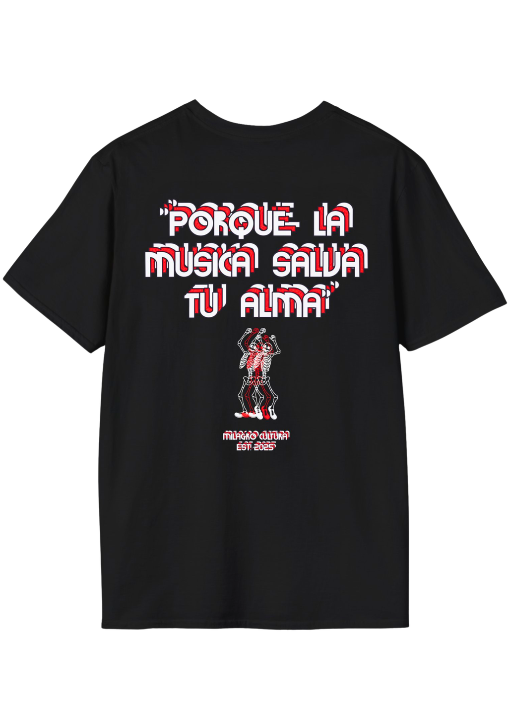 PORQUE LA MUSICA SALVA TU ALMA. (RED&WHITE-BLACK)