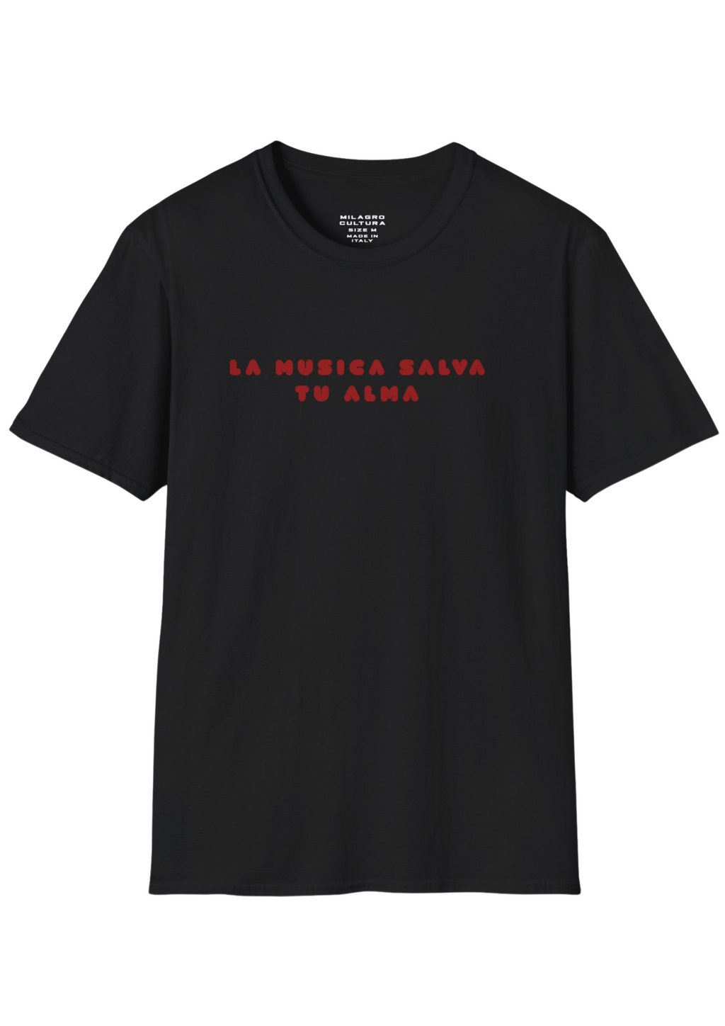 LA MUSICA SALVA TU ALMA, rossa/nera