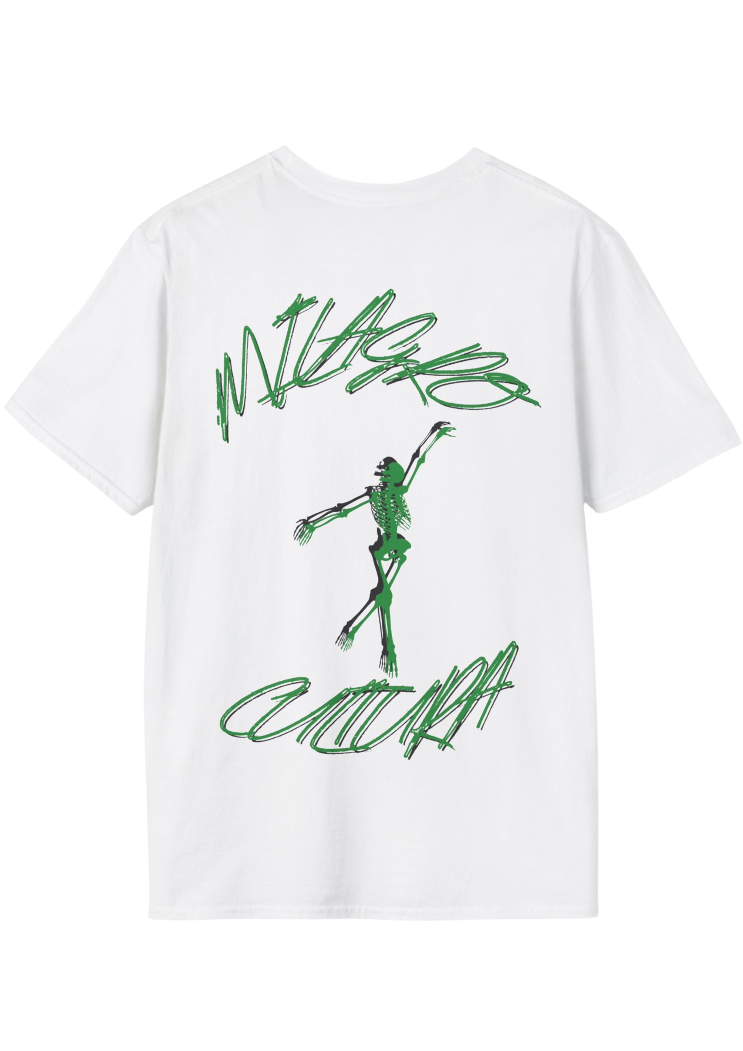 SCHELETRO DANZANTE, verde,nero/bianco